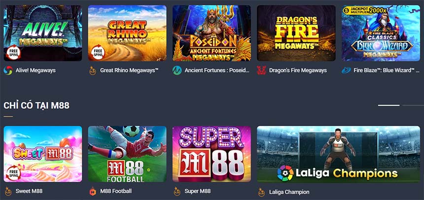 Nền tảng Slot game nổ hũ đổi thưởng M88 Nền tảng Slot game nổ hũ đổi thưởng M88